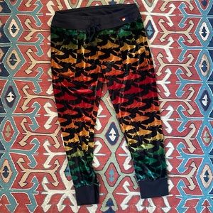 Aviator Nation Velour Shark joggers